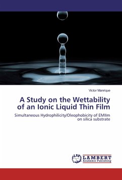 A Study on the Wettability of an Ionic Liquid Thin Film