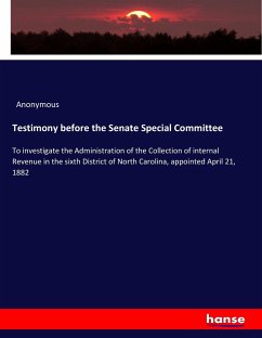 Testimony before the Senate Special Committee - Anonymous