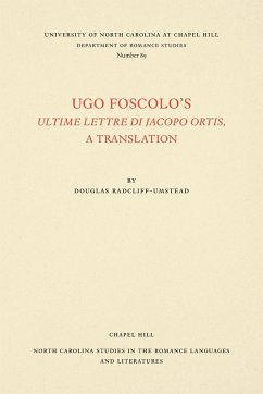 Ugo Foscolo's Ultime Lettere di Jacopo Ortis: A Translation Ugo Foscolo Author
