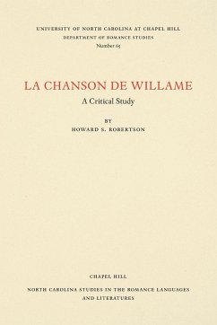 La Chanson de Willame - Robertson, Howard S.