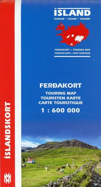 Island Touristen-Karte. Island Ferdakort. Iceland Touring Map. Islande carte touristique