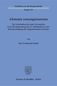 Alimenta consanguineorum. - Schulz, Max-Ferdinand