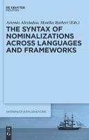 Cover The Syntax of Nominalizations across Languages and Frameworks (eBook, PDF)
