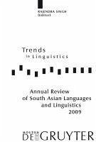 Annual Review of South Asian Languages and Linguistics (eBook, PDF)