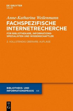 Fachspezifische Internetrecherche (eBook, PDF) - Weilenmann, Anne-Katharina