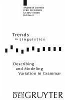 Cover Describing and Modeling Variation in Grammar (eBook, PDF)