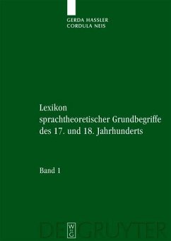 Lexikon sprachtheoretischer Grundbegriffe des 17. und 18. Jahrhunderts (eBook, PDF) - Haßler, Gerda; Neis, Cordula