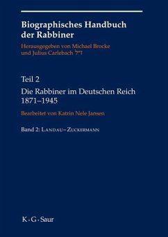 Die Rabbiner im Deutschen Reich 1871-1945 (eBook, PDF)