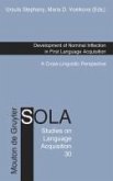 Development of Nominal Inflection in First Language Acquisition (eBook, PDF)