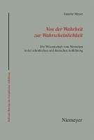 Von der Wahrheit zur Wahrscheinlichkeit (eBook, PDF) - Meyer, Annette