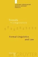 Cover Formal Linguistics and Law (eBook, PDF)