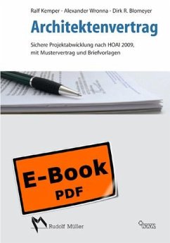 Cover Architektenvertrag - Sichere Projektabwicklung nach HOAI 2009, mit Mustervertrag und Briefvorlagen (eBook, PDF)