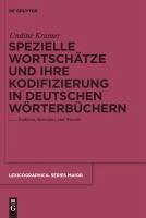 Spezielle Wortschätze und ihre Kodifizierung in deutschen Wörterbüchern (eBook, PDF) - Kramer, Undine
