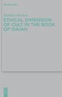 Ethical Dimension of Cult in the Book of Isaiah (eBook, PDF) - Hrobon, Bohdan