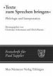 Texte zum Sprechen bringen (eBook, PDF) - Bild 1