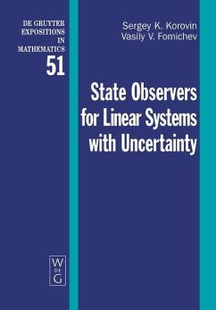 State Observers for Linear Systems with Uncertainty (eBook, PDF) - Korovin, Sergey K.; Fomichev, Vasily V.