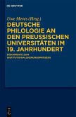 Deutsche Philologie an den preußischen Universitäten im 19. Jahrhundert (eBook, PDF)