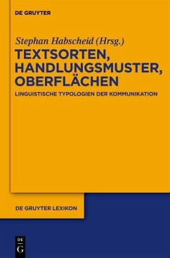 Textsorten, Handlungsmuster, Oberflächen (eBook, PDF)