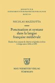 Ponctuation et syntaxe dans la langue française médiévale (eBook, PDF)