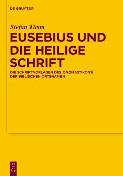 Eusebius und die Heilige Schrift (eBook, PDF) - Timm, Stefan