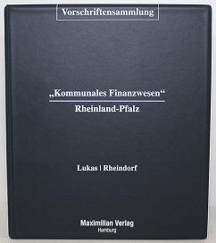 Cover Vorschriftensammlung Kommunales Finanzwesen Rheinland-Pfalz inkl. 40. EL