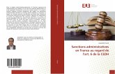 Sanctions administratives en France au regard de l'art. 6 de la CEDH