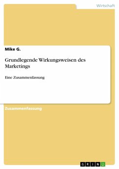 Grundlegende Wirkungsweisen des Marketings - G., Mike