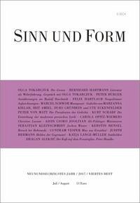 Sinn und Form 4/2017 - Tokarczuk, Olga