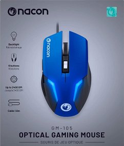 NACON Optical Gaming Mouse GM-105, max. 2400dpi, blau
