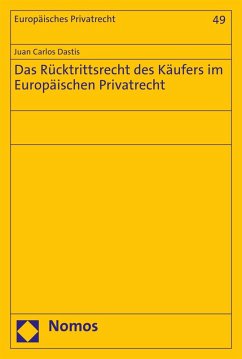 Das Rücktrittsrecht des Käufers im Europäischen Privatrecht (eBook, PDF) - Dastis, Juan Carlos