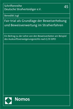 Cover Fair trial als Grundlage der Beweiserhebung und Beweisverwertung im Strafverfahren (eBook, PDF)