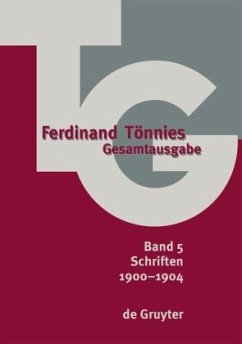 1900-1904 / Ferdinand Tönnies: Gesamtausgabe (TG) Band 5
