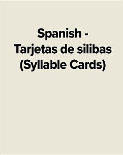 Spanish - Tarjetas de Silibas (Syllable Cards)