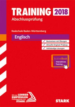 Cover Training Abschlussprüfung 2018 - Realschule Baden-Württemberg - Englisch, mit Audio-CD