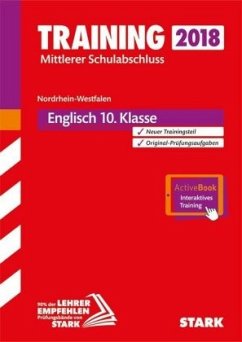 Cover Training Mittlerer Schulabschluss 2018 - Nordrhein-Westfalen - Englisch 10. Klasse, mit MP3-CD und Online-Prüfungstraining