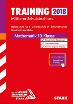 Cover Training Mittlerer Schulabschluss 2018 - Hauptschule Typ B / Gesamtschule EK / Sekundarschule Nordrhein-Westfalen - Mathematik inkl. Online-Prüfungstraining