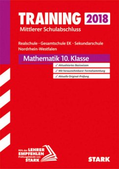 Cover Training Mittlerer Schulabschluss 2018 - Realschule/Gesamtschule EK/Sekundarschule Nordrhein-Westfalen - Mathematik 10. Klasse