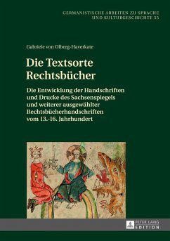 Die Textsorte Rechtsbücher - Olberg, Gabriele von