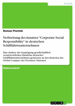 Verbreitung des Ansatzes "Corporate Social Responsibility" in deutschen Schifffahrtsunternehmen (eBook, PDF)