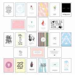 Postkarten Set - Postkarten Sprüche mit 25 hochwertigen versch. liebevollen Motiven und wunderschönen Sprüchen und Zitaten - Wirth, Lisa