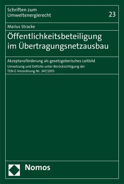 Öffentlichkeitsbeteiligung im Übertragungsnetzausbau (eBook, PDF) - Stracke, Marius