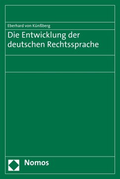 Die Entwicklung der deutschen Rechtssprache (eBook, PDF) Cover Die Entwicklung der deutschen Rechtssprache (eBook, PDF)