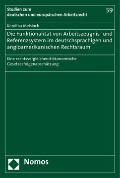 Cover Die Funktionalität von Arbeitszeugnis- und Referenzsystem im deutschsprachigen und angloamerikanischen Rechtsraum (eBook, PDF)