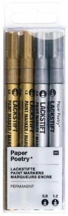 Lackmarker Set, Gold/Silber Lackmarker Set, Gold/Silber