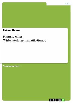 Planung einer Wirbelsäulengymnastik-Stunde - Debus, Fabian
