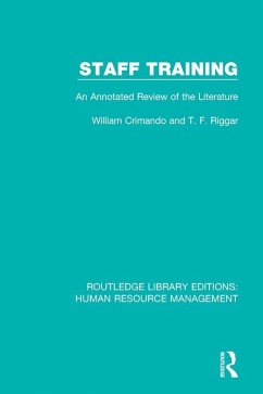 Staff Training (eBook, PDF) - Crimando, William; Riggar, T. F.