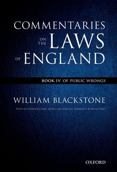 The Oxford Edition of Blackstone's: Commentaries on the Laws of England (eBook, PDF) - Blackstone, William