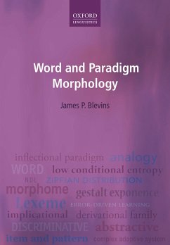 Word and Paradigm Morphology (eBook, PDF) - Blevins, James P.