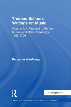 Thomas Salmon: Writings on Music (eBook, PDF) - Wardhaugh, Benjamin