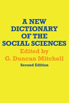 Cover A New Dictionary of the Social Sciences (eBook, PDF)